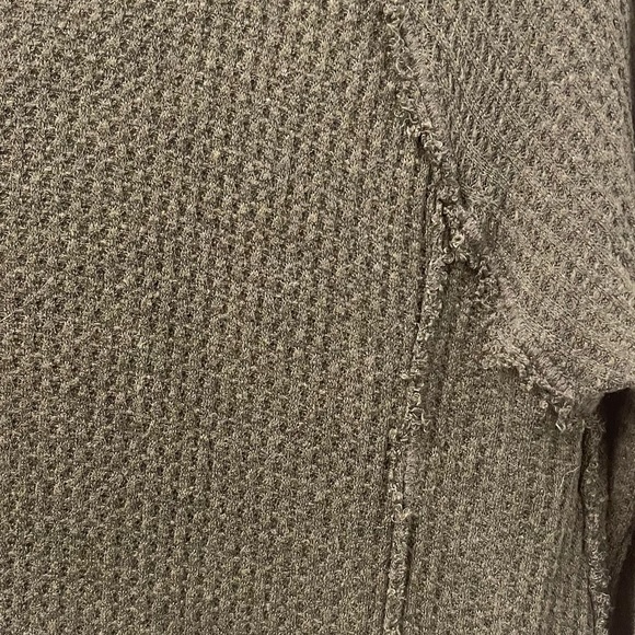 Free People Laguna Thermal Long Sleeve Top Moss Green - Sz S - Picture 3 of 6